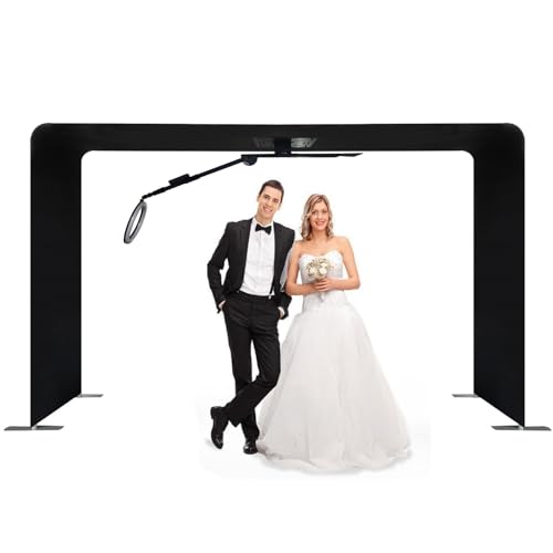Cabina de fotos de 360 grados con anillo de luz, control remoto inalámbrico, antivibración, rotación automática, silencio, para fiestas, bodas, exposiciones