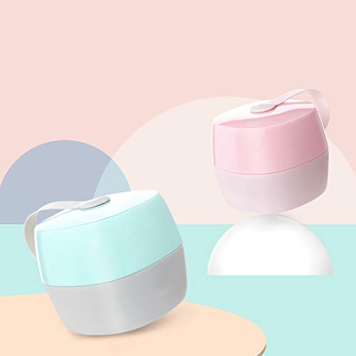 LANEYLI Pacifier Case Pacifier Holder Case Pacifier Clip Binky Holder Pacifier Box Accessories 2 Pack, Macaron Color