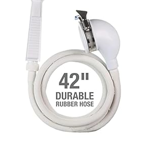   Danco-10086-VersaSpray-Portable-Hand-Held-Shower-Head-Sprayer-Fits-Bathtubs-Without-Diverter-White-Pack-of-1