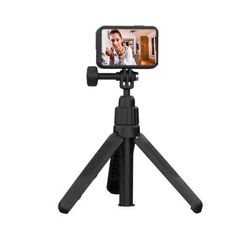 Palo selfie de aluminio de doble garra con adaptador para cámaras 3