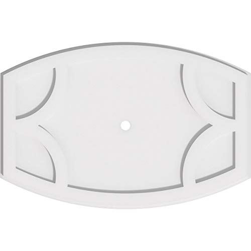 Image of Ekena Millwork CMP26X17KY-01000 Kailey Architectural Grade PVC Contemporary Urethane Ceiling Medallions 26 inchW x 17 3 /8 inchH x 1 inchID x 14 inchC x 1 inchP