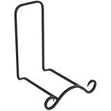 BOSREROY Schwarzer Metall-Schüsselständer, eleganter Tellerständer für Zuhause, Eisenkonstruktion, 11,9 x 12,7 x 16,5 cm