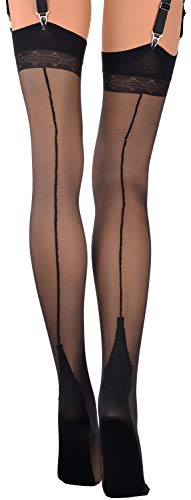 Trasparenze Pennac 20 Den Back Seamed Stockings [Garter belt not included]2