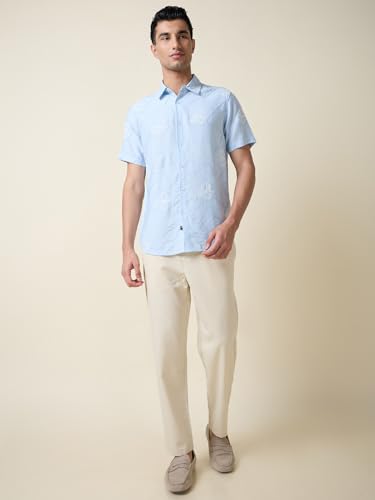 Image of Thomas Scott Men Premium Embroidered Slim Fit Casual Shirt
