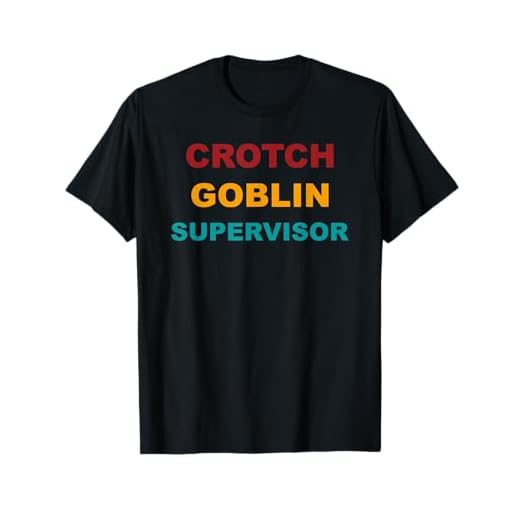 Ropa retro supervisor de goblin en la entrepierna Camiseta