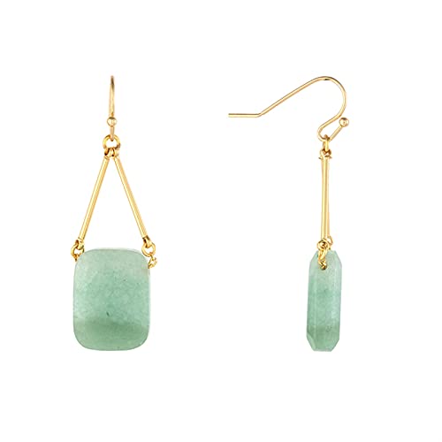 QWEQWE Danne Nature Nature Verte Drop Drop Drop Drop Triangle Copper Ligne PÊCHE PERSONNALITÉ Décorer pour l'anniversaire (Main Stone Color : Green, Metal Color : Gold) Cover