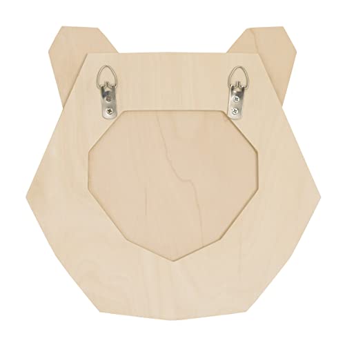 Nojo 2602973P Little Love By Nojo Bear Head Layered Natural Wood Nursery Wall Décor thumb #2