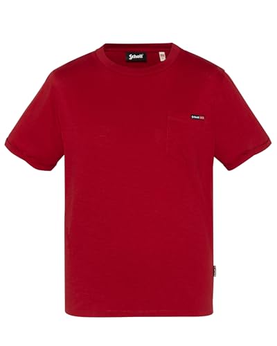 Schott NYC Tskea1 Camiseta, Rojo, M para Hombre