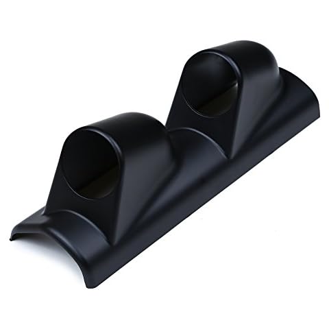 HOTSYSTEM Universal 2inches 52mm Dual Hole A-Pillar Gauge Meter Mount Pod Holder Black Cover for Car Auto Cover