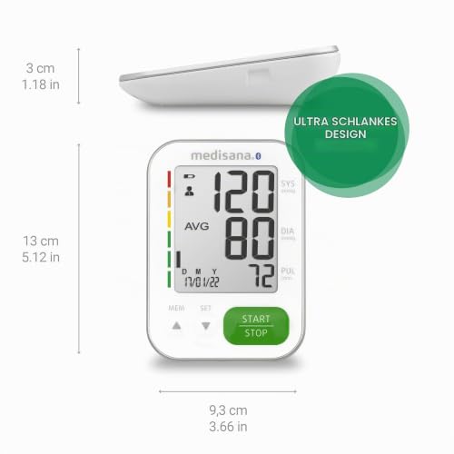 medisana BU 570 connect Oberarm-Blutdruckmessgerät, Blutdruck- und Pulsmesser mit Speicherfunktion...