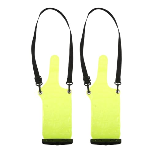 SHERCHPRY - SHERCHPRY Lot de 2 Pochettes Étanches pour Radios Portables Vert Clair, Housses Résistantes à L'eau la Poussière avec Pochette Transparente, Protection Flottante pour Navigation,