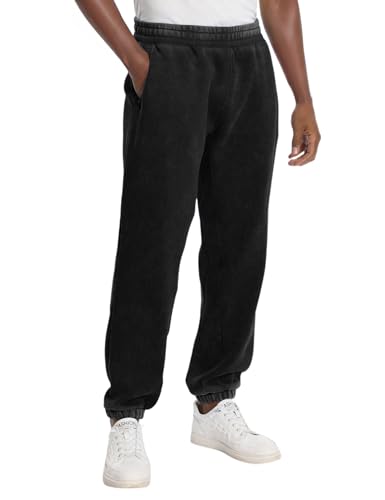 FAIABLE Heavyweight Fleece-Lined Joggers for Men, Winter Warm