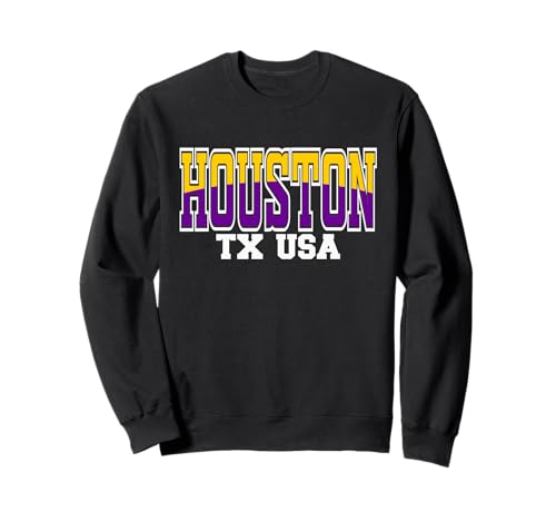 Estilo retro vintage de la ciudad de Houston, Texas, EE. UU. Sudadera