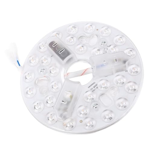 ERYUE Ventilatore da Soffitto Luce LED Prestazioni Migliorate 3 Temperatura Colore 15W Luce Rotonda per Varie Stanze Materiale Alluminio+PC