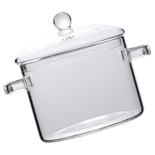 Casserole transparente en verre borosilicate 1500ml avec couvercle