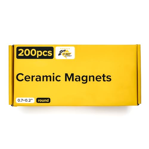 Image of Ultra-Strong Ceramic Round Magnets (0.7x0.2 inch /18x5mm, 200 pcs) - Heavy Duty Magnets, Non-Corrosive, High Thermal Resistance, Versatile For Home, Office, Workshop, Whiteboard, Fridge And Hobby Use