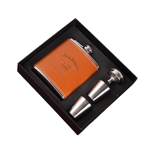 Wovzoe ステンレス製携帯用スキットル7ozセット