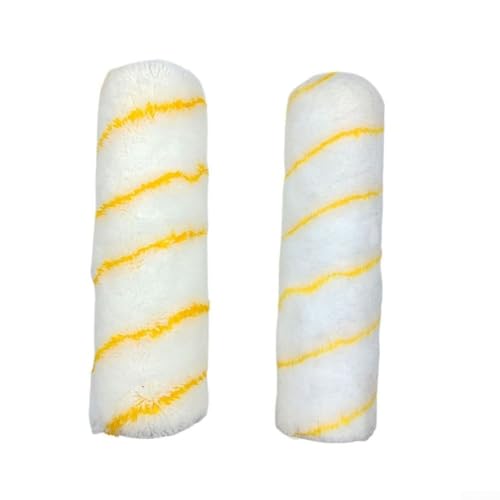 Housses de rouleau de peinture, 17,8 cm et 22,9 cm, têtes de brosse à rayures jaunes simples pour peinture murale et plafond (B) – vue 3
