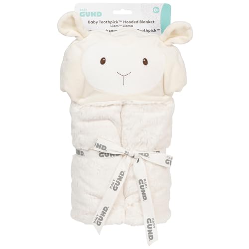 Image of GUND Baby Lil’ Luvs Hooded Blanket, Liam Llama, Ultra Soft Plush Security Blanket for Babies and Newborns