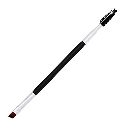 2 in 1 Eyebrow Brush, Make-Up Double-Headed Inclined Eyebrow Brush Multi Function Dual Head Eyelashes Curler Volume Tool Comfortable and Environmentally Nice Processed