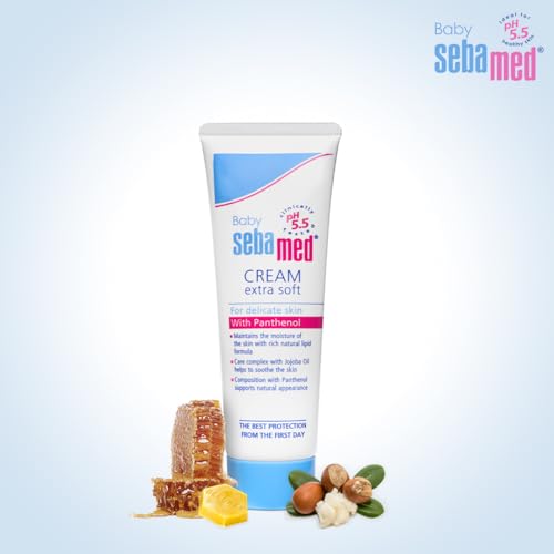 Image of Sebamed Baby Cream Extra Soft|pH 5.5|Ideal for Dry Skin|50 ml (Pack of 6)