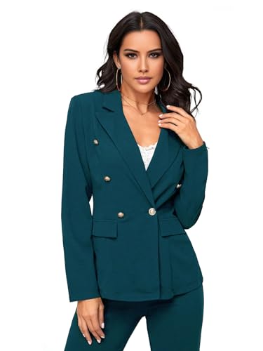 Women's Suits for Work Professional Business Attire 2 Piece Blazer and Pants Set3