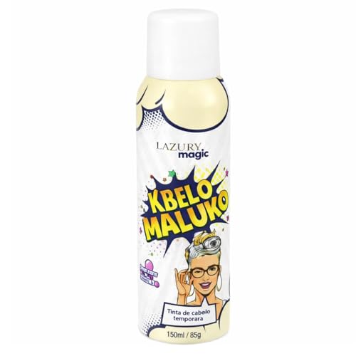 Tinta Spray Temporária Cabelo Colorido Infantil Cabelo Maluco Com Cheiro De Chiclete 150ml Secagem Rápida Sai Na Água Ideal Para Festas Infantis Carnaval Fantasia Copa Do Mundo Aniversário Eventos (Branco)