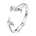 Kerraom Bassotto Anello di Apertura Regolabile S925 Argento Donna Anello Cane Animale Carino Regalo Ragazza Nipote immagine