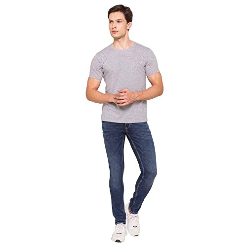 Image of Spykar Mid Tone Wash Cotton Skinny Fit Mens Jeans (S21KN-01BA-06RO-P)