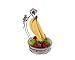 Arthur Court Designs Aluminum Monkey Banana Holder Counter Top Stand with Glass Fruit Bowl 9.5 inch Diameter x 17 inch Tall