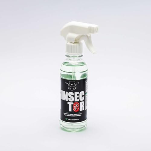 INSECTOR Resin Bike Spray Quitainsectos y Mosquitos para Moto y Coche, limpiador para cascos, viseras, cúpulas y faros, anti-marcas, botella 250 ml