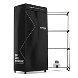 Newlux - Asciugatrice Elettrica Portatile Secadry (1200W) con Luce UV per Disinfettare. Capacità 15Kg, 180min, 4 Livelli. Asciugatrice a Ventilazione ideale come Armadio e Stendibiancheria, Nero