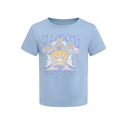Billabong Girls' Premium Short Sleeve Logo Graphic Tee, Crew Neck T-Shirt, Soft & Comfortable