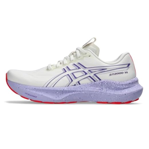 ASICS Tênis de corrida feminino GT-2000 14, Creme/Edo roxo, 39
