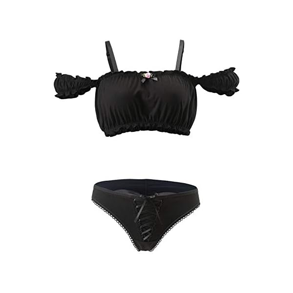 Littleforbig-Damen-Dessous-Set-mit-Rueschenbesatz-Nachtwaesche-Riemen-Nachtwaesche-Cami-Top-Shorts-Bralette-Loungewear--Prinzessinnen-Dessous-Set Littleforbig Damen-Dessous-Set mit Rüschenbesatz, Nachtwäsche, Riemen, Nachtwäsche, Cami, Top, Shorts, Bralette…