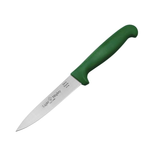Light 'n' Mighty Kitchen Utiltity Knife - 4.75-Inch Straight Blade - Stainless Steel Kitchen Knife, Green - Parve.