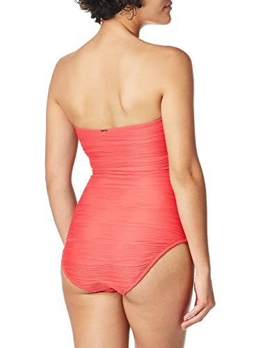 Anne Cole Women's Standard Bandeau One Piece, Red, 83