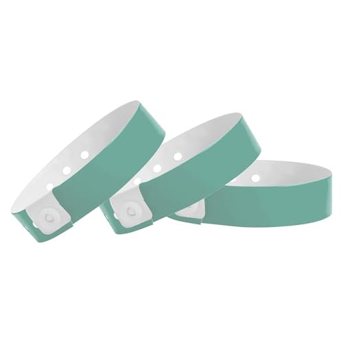 500 WristCo Teal Premium Multi-Layer Vinyl Wristbands for Events