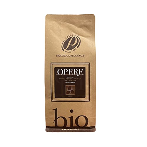 Caffè Pazzini “Opere Brown” 100% Arabica Biologico e Solidale in grani da 250 gr