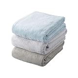 【Amazon.co.jp 限定】 carari(カラリ) ヘアドライタオル 40×100cm 吸水力のマイクロファイバー 3枚組 オーシャンブルー(ブルー/ライトグレー/グレージュ) 繊維の隙間に素早く吸水 速乾 マシュマロ肌触り ふわふわもちもち シービージャパン