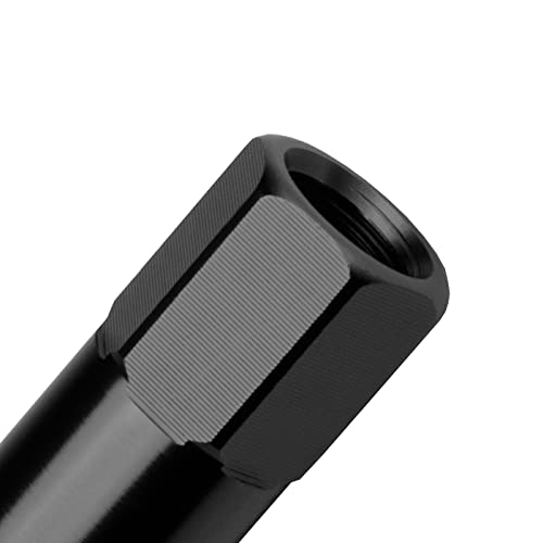 Image of Black 20 PCS M12x1.25 Lug Nuts 60mm Extended Tuner Aluminum Wheels Rims Cap WN02