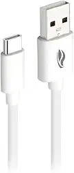 Cabo USB para USB-c C3Tech CB-C20WH Branco - 2 Metros Corrente de 3A compativel com Android e iPhone, Fast Charge, Suporte a Carregamento