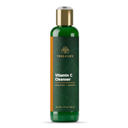 Tree of Life Beauty Vitamin C Brightening Face Care Minimizing Pores & Facial Cleanser for Gentle Deep Cleaning with Organic Aloe Clean Dermatologist-Tested Skin Care (Cleanser 4 Fl Oz)
