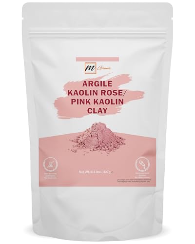 Argile Rose/Poudre d’Argile Kaolin Rose 100% Naturelle pour le Raffermissement de la Peau,...