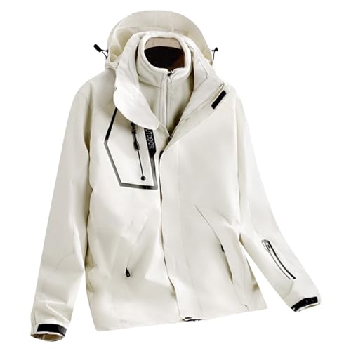 Sobzia Jacken Damen,Skijacke Damen 3 in 1 Wasserdicht Outdoor Winter...