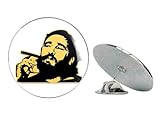 Fidel Castro Round Metal 0.75' Lapel Pin Hat Shirt Pin Tie Tack Pinback
