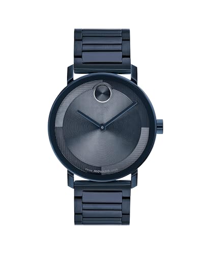Image of Movado Bold Evolution 2.0 Men's Watch - Swiss Quartz Movement, Stainless Steel Mesh Bracelet - 3 ATM Water Resistance - Luxury Fashion Timepiece for Him - 40mm