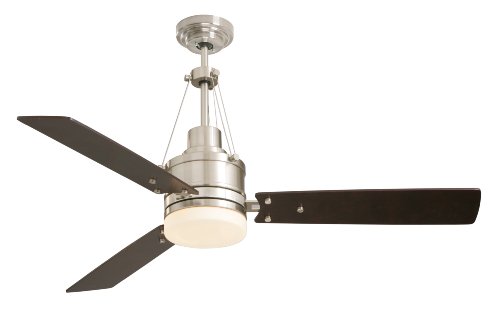 Emerson CF205BS Ceiling Fan with Light and Remote, 54-Inch Blades, Brushed Steel