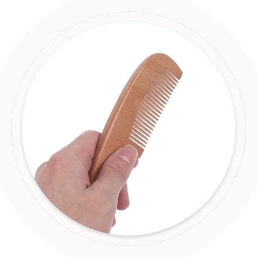 Abaodam Conjunto De Escova E Pente De Cabelo Para Bebês Escova De Madeira Para Recém-Nascidos Cerdas