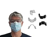 100% biodégradable 3DEFRANCE - 5 pince nez (3 blancs et 2 noirs) - Empêche la buée - Maintient le masque - Fabriqué en Auvergne - Biodégradable - Matériau souple de qualité supérieure